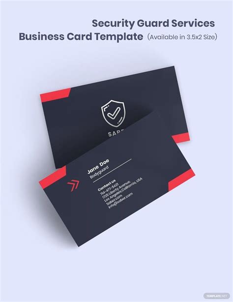 security service business card template